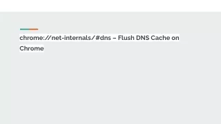 Flush DNS Cache on Chrome