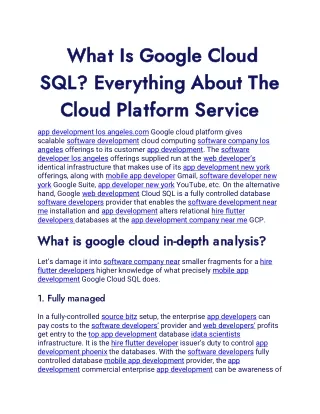 What Is Google Cloud SQL Everything About The Cloud Platform Service