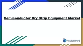 Semiconductor Dry Strip Equipment Market is expected to grow at a healthy CAGR