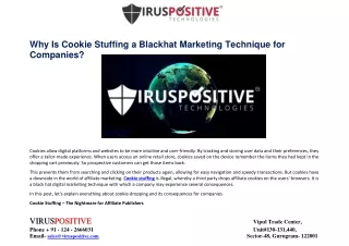 Why Is Cookie Stuffing A Blackhat Marketing Technique for Companies?