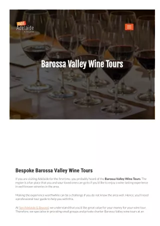 Barossa Valley Wine Tours