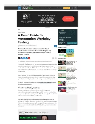 A Basic Guide to Automation Workday Testing