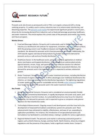 Peracetic Acid Market