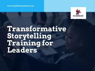 Transformative Storytelling Training for Leaders