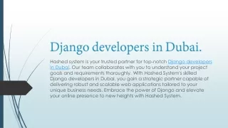 Django Developers in Dubai