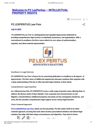 P2 LEXPERITUS Law Firm