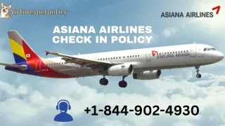 How many check-in baggage allowed in Asiana Airlines?