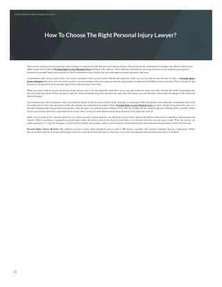 How To Choose The Right Personal Injury Lawyer