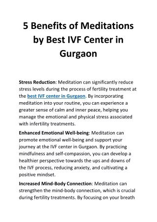 Best IVF Centre in Gurgaon