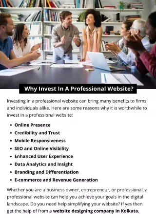 Why Invest In A Professional Website?