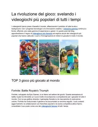 La rivoluzione del gioco_ svelando i videogiochi più popolari di tutti i tempi