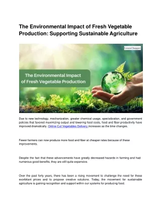 The Environmental Impact of Fresh Vegetable Production_ Supporting Sustainable Agriculture