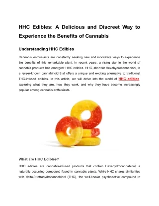 HHC Edibles_ A Delicious and Discreet Way to Experience the Benefits of Cannabis