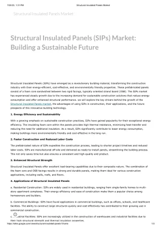 Structural Insulated Panels Market