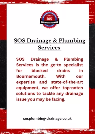 SOS Drainage & Plumbing Services