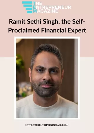 Ramit Sethi Singh, the Self-Proclaimed Financial Expert