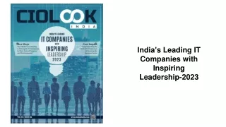 India's Leading IT Companies with Inspiring Leadership-2023