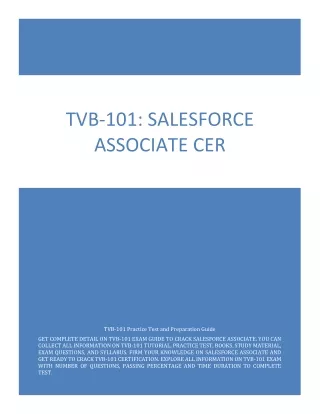 TVB-101: Salesforce Associate | Questions & Answers