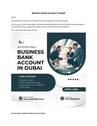 Business Bank Account in Dubai