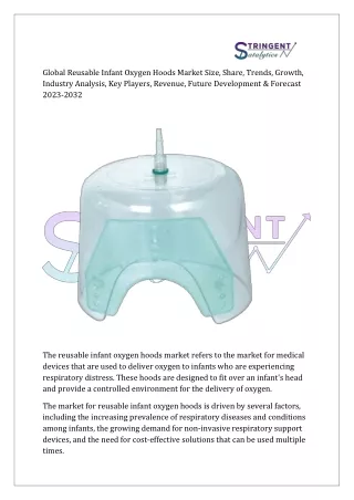 Reusable Infant Oxygen Hoods Market Statistics, Segment, Trends and Forecast