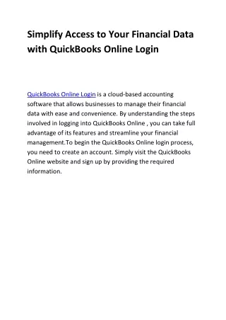Simplify Access to Your Financial Data with QuickBooks Online Login (1)