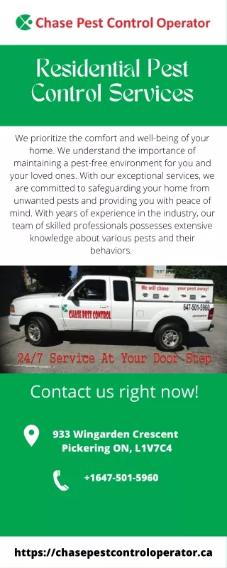 Residential Pest Control Services