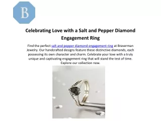 Salt and pepper diamond engagement ring