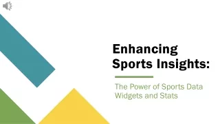 Enhancing Sports Insights: The Power of Sports Data Widgets and Stats