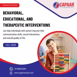 Behavioral and Therapeutic Interventions | Autism Treatment Bangalore | CAPAAR