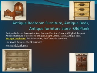 Antique Bedroom, Antique Furniture - Old Plank Road