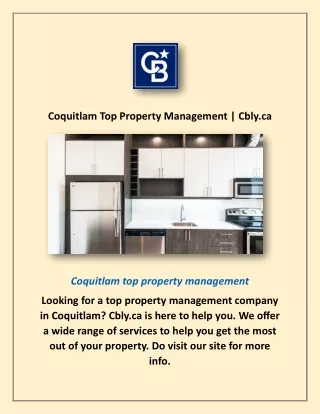 Coquitlam Top Property Management | Cbly.ca