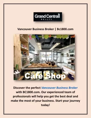 Vancouver Business Broker | Bc1800.com