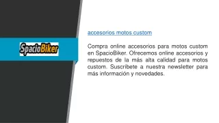 Comprar accesorios para motos custom.