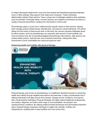 Boosting Overall Wellness with Physiotherapy_ Taking Care of Mind, Body, and Spirit