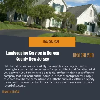 Landscaping Service in Bergen County New Jersey