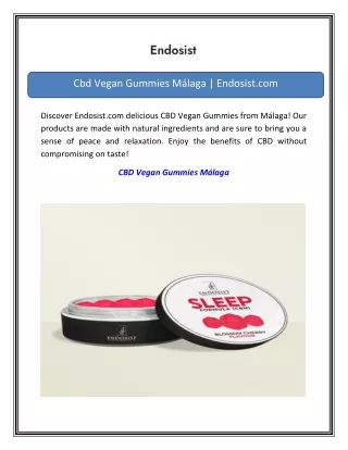 Cbd Vegan Gummies Málaga Endosist.com