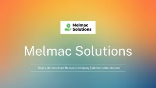 Binary Options Scam Recovery Company | Melmac-solutions.com