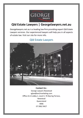 Qld Estate Lawyers Georgelawyers.net