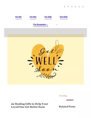 Get Well Soon Gift Ideas