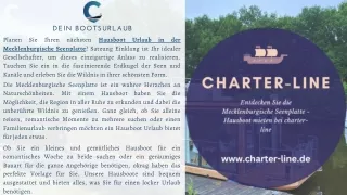 Entdecken Sie die Mecklenburgische Seenplatte – Hausboot mieten bei charter-line