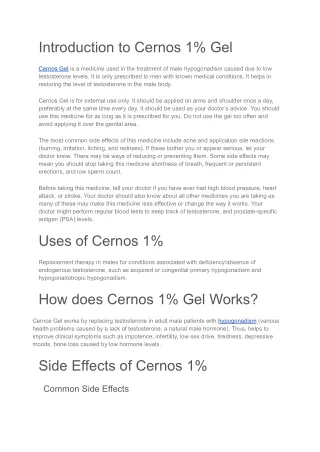 Cernos 1% W/W Gel