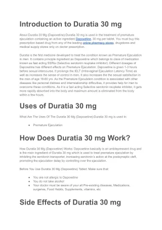 Duratia 30 mg