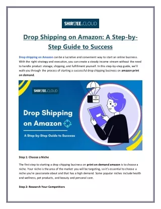 Drop Shipping on Amazon - A Step-by-Step Guide to Success