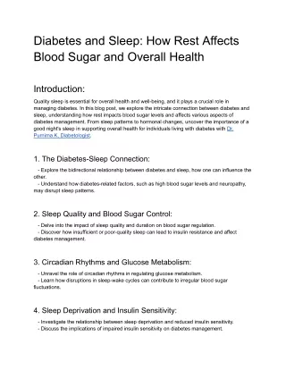 Diabetes and Sleep_ How Rest Affects Blood Sugar and Overall Health