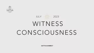 Witness Consciousness