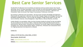 Best Care Senior Services