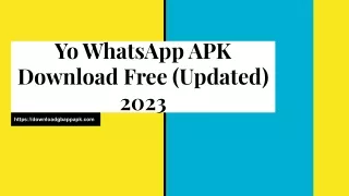 Yo WhatsApp APK Download Free (Updated) 2023