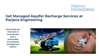 Get Managed Aquifer Recharge Services at Parjana Engineering