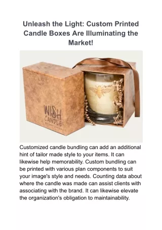 Unleash the Light_ Custom Printed Candle Boxes Are Illuminating the Market