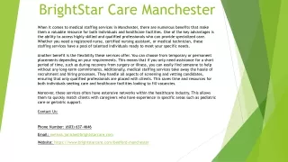BrightStar Care Manchester
